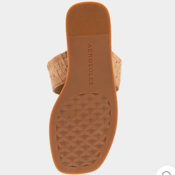 Aerosoles Barry, Women's Thong Mini Wedge Sandal in Cork, 9.5 - Picture 3 of 12